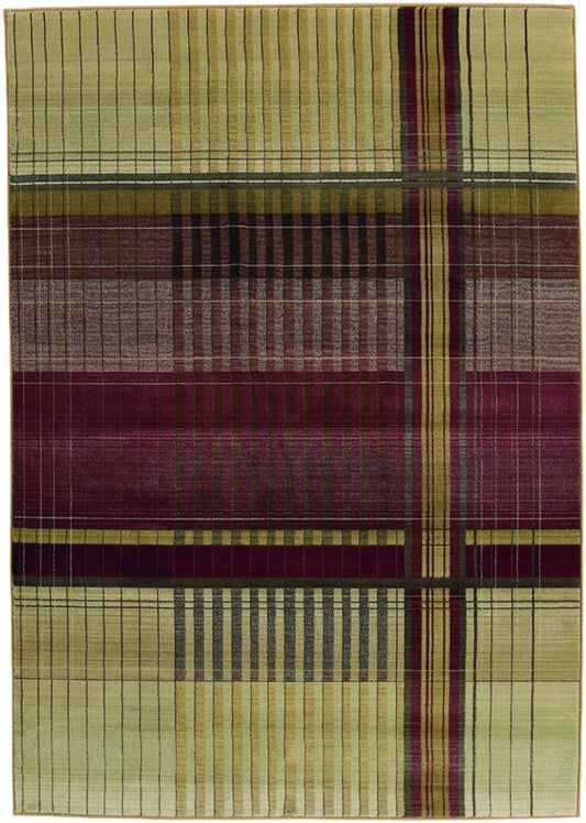 OLIVE + WINE PLAID [ABSTRACT]